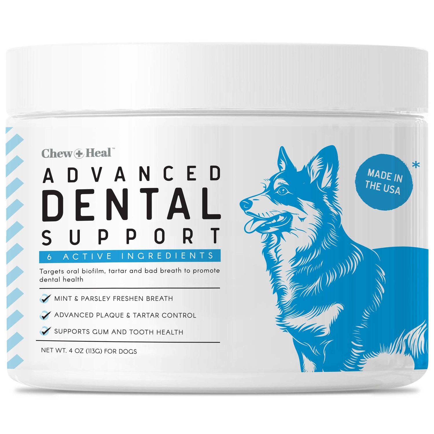 Advanced Dental Support Powder with 6 Actives for Dogs: Small