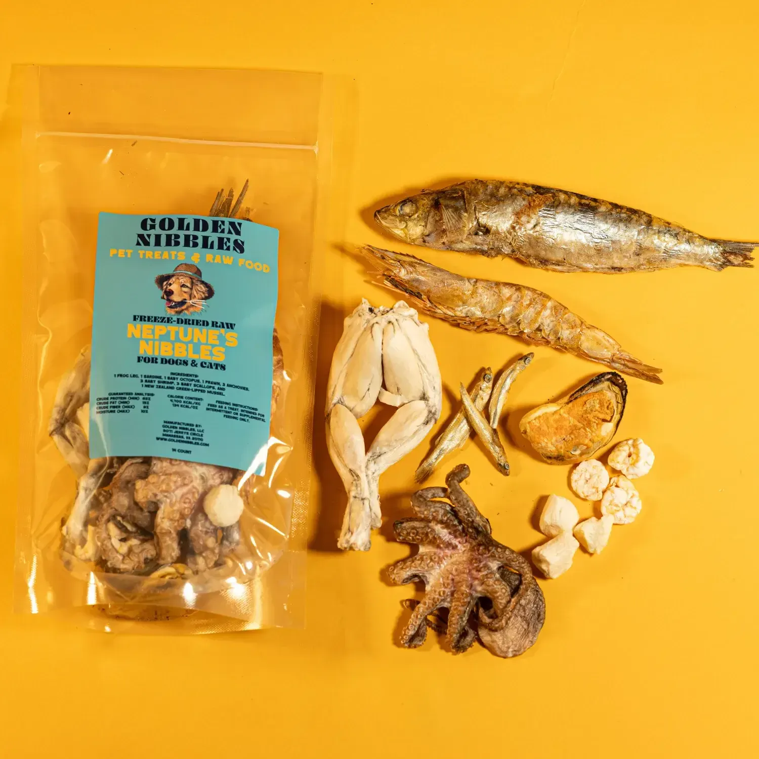 NEW VERSION - Neptune's Nibbles - Seafood Bag Dogs &amp; Cats