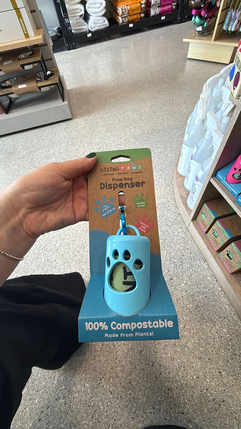 Blue poop bag 