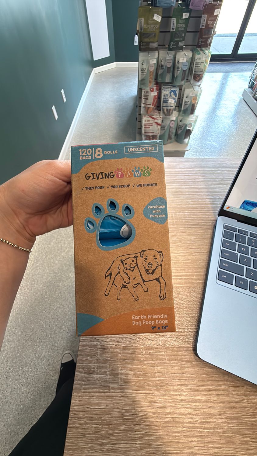 Blue unscented poop bags 