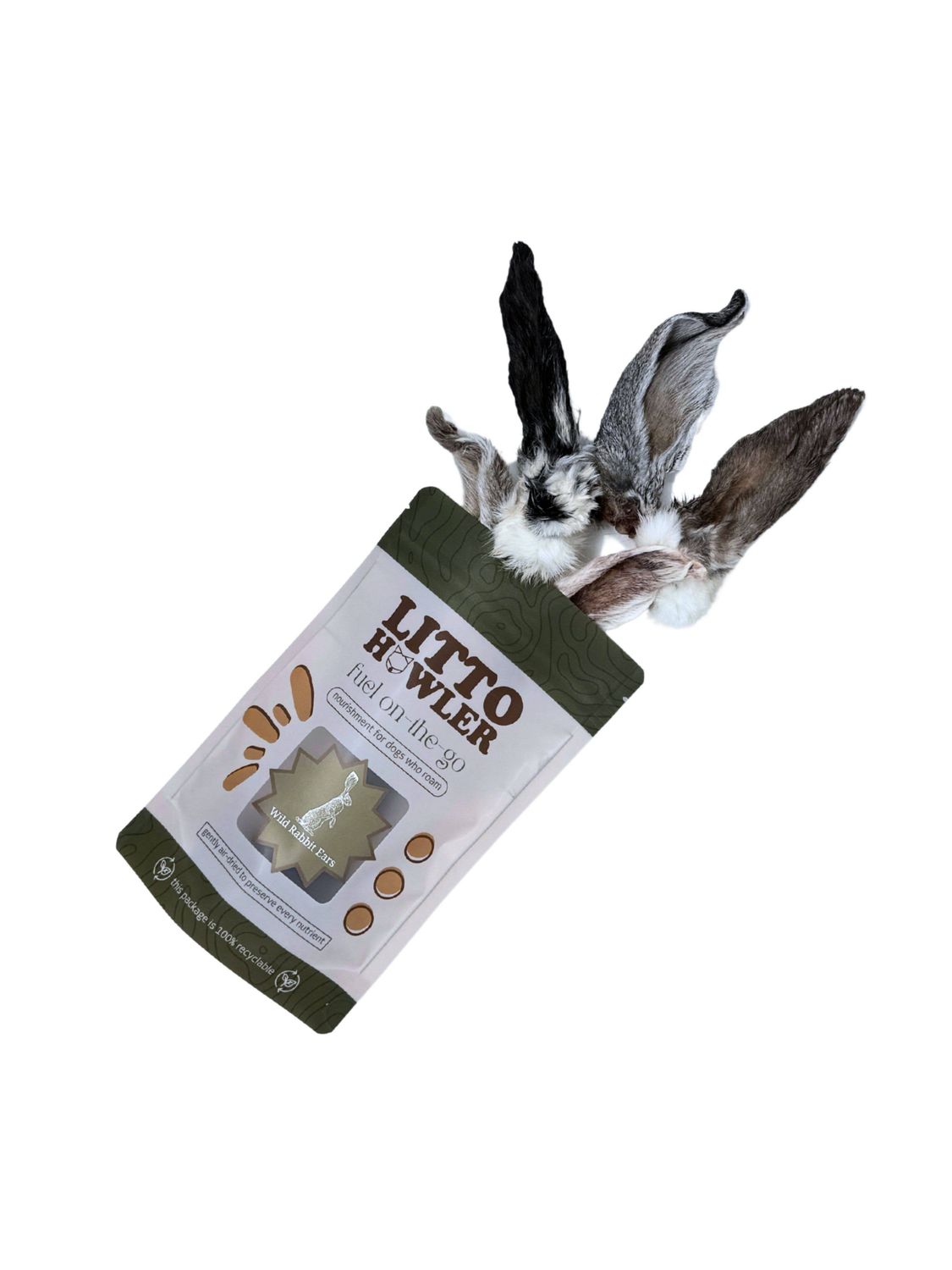 Dehydrated Wild Rabbit Ears | 6 Count
