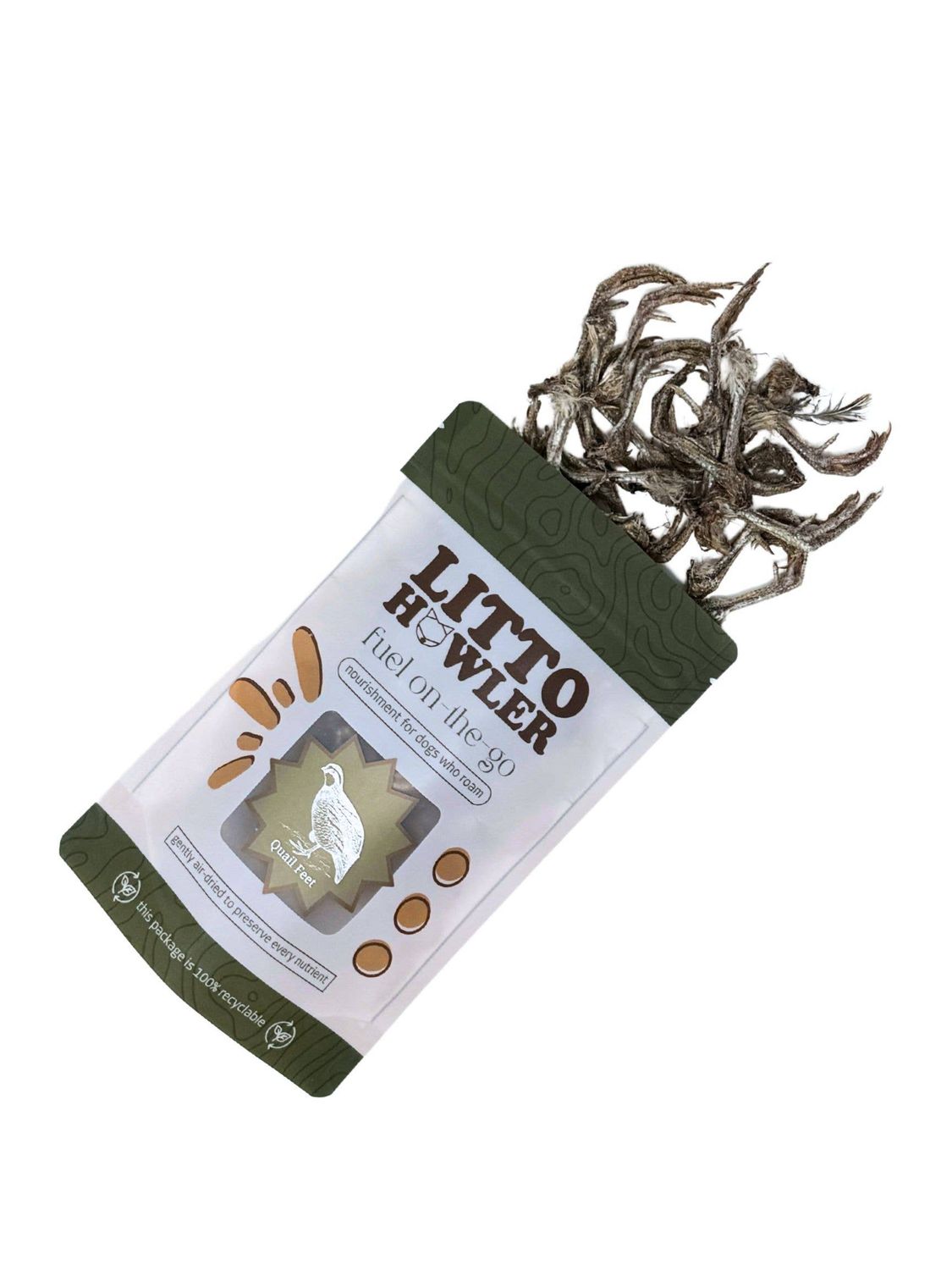 Dehydrated Quail Feet | 3 oz