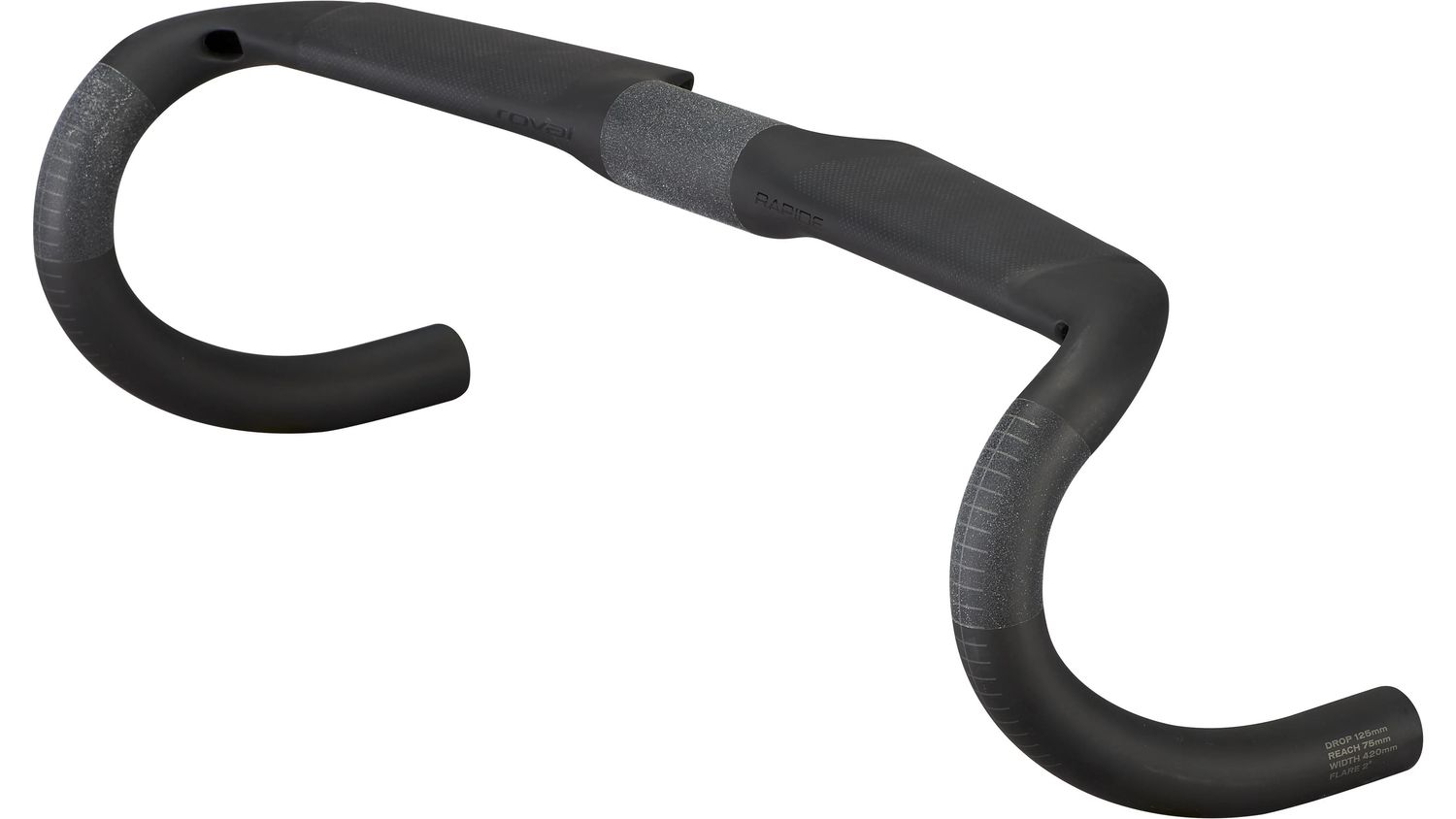 Roval Rapide Aero Drop Handlebar - Carbon, 31.8mm, 40cm, Black/Charcoal