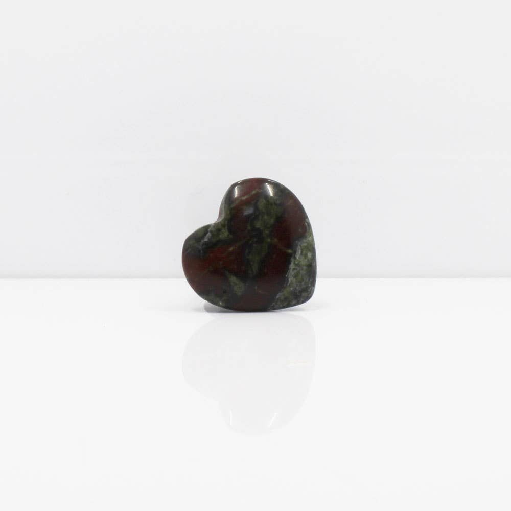 Dragon's Blood Gemstone Heart Car Vent Clip 3/4"