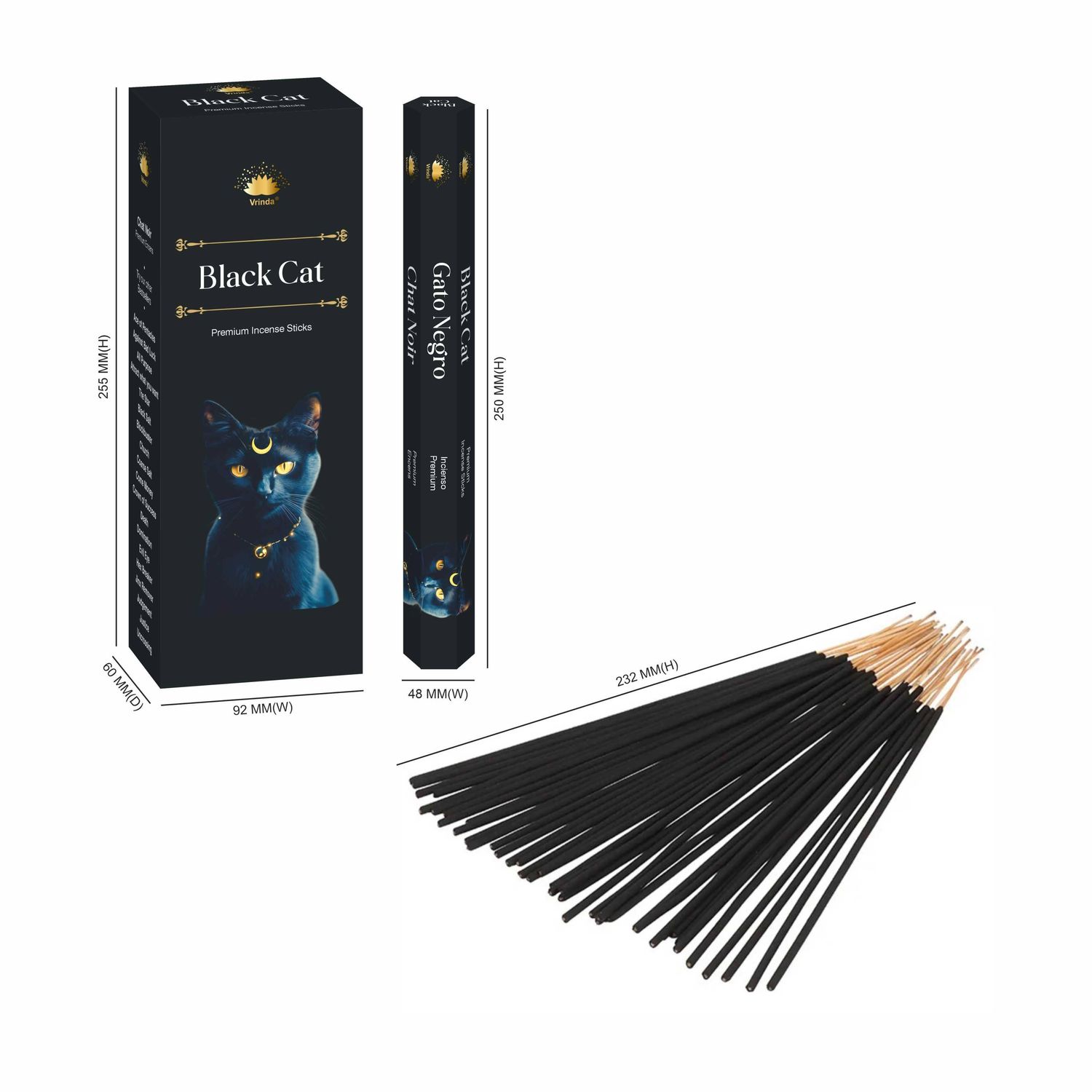 Black Cat hexa incense sticks