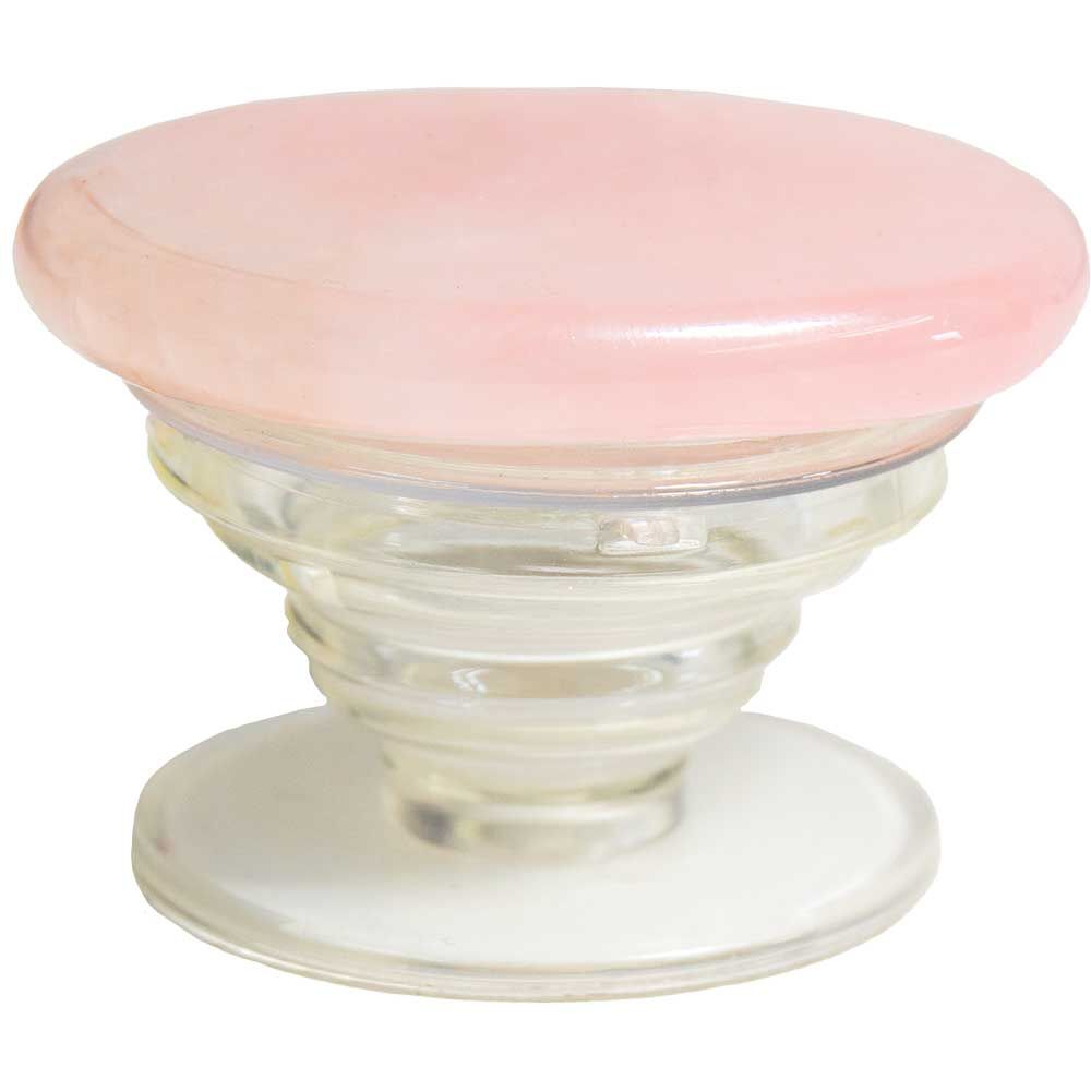 Gemstone Cell Phone Grip Holder - Rose Quartz Palm Stone
