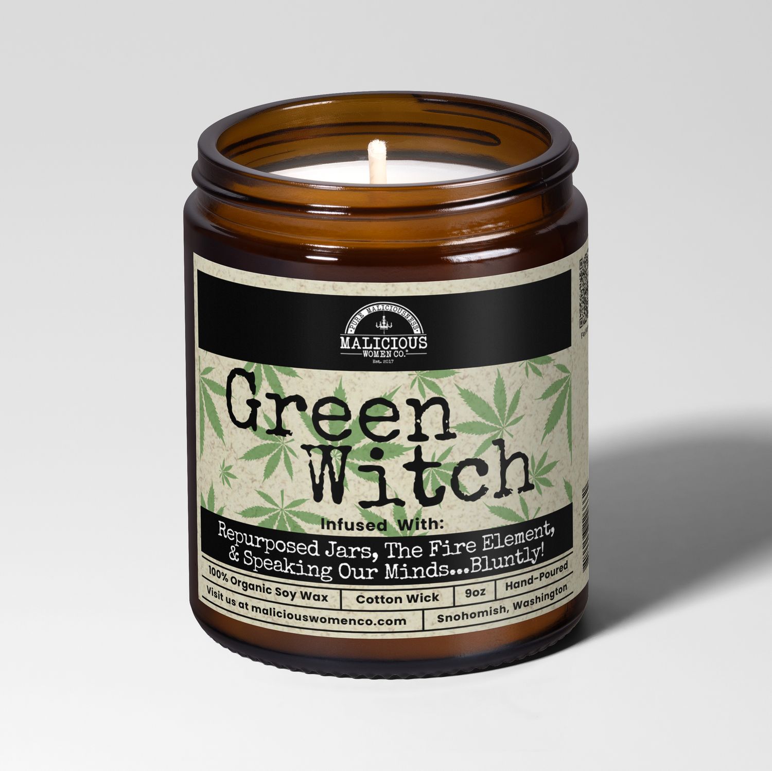 Green Witch | 9oz Witch Candle | Malicious Women Co