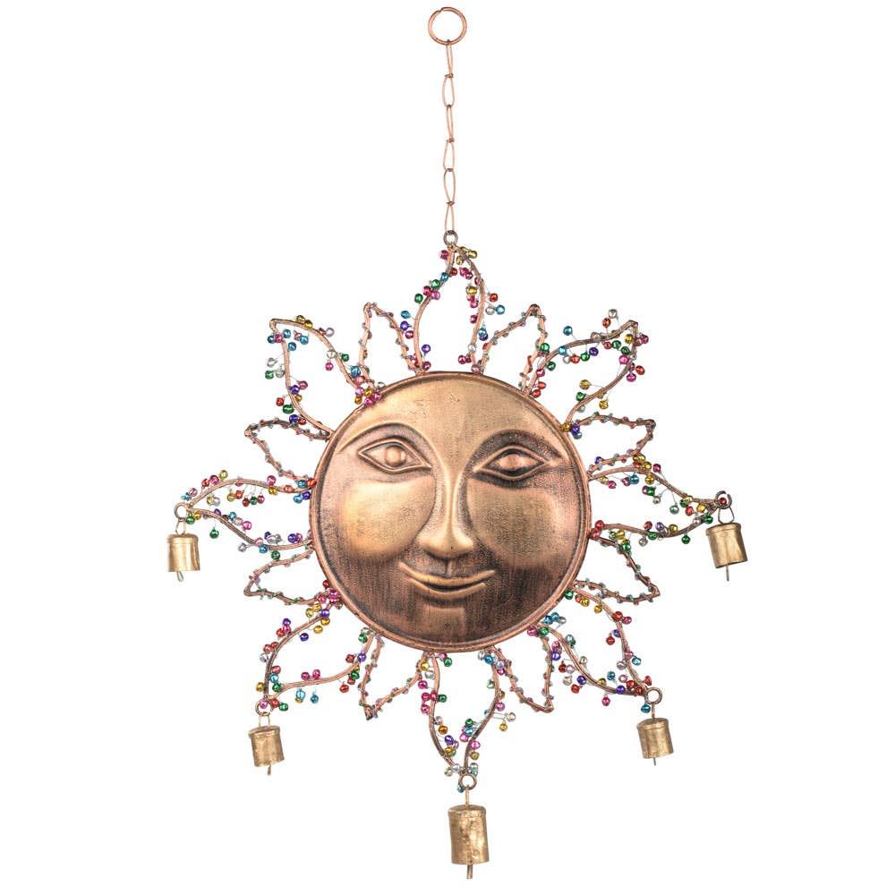 Sunface Windchime With Beads