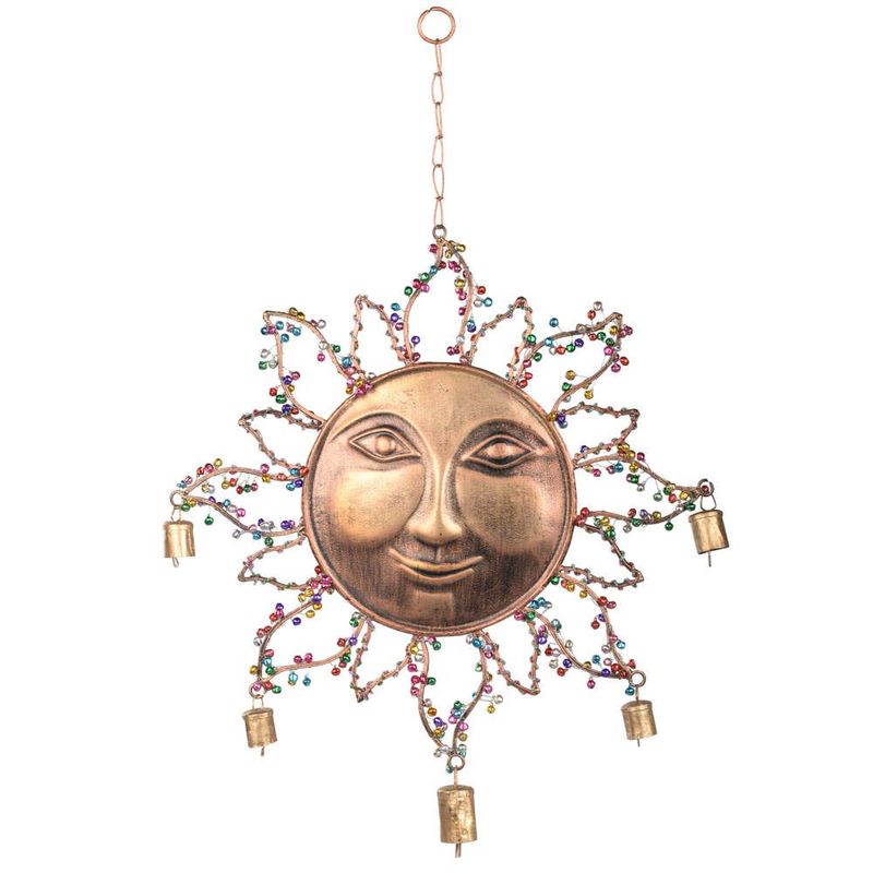 Sunface Windchime With Beads
