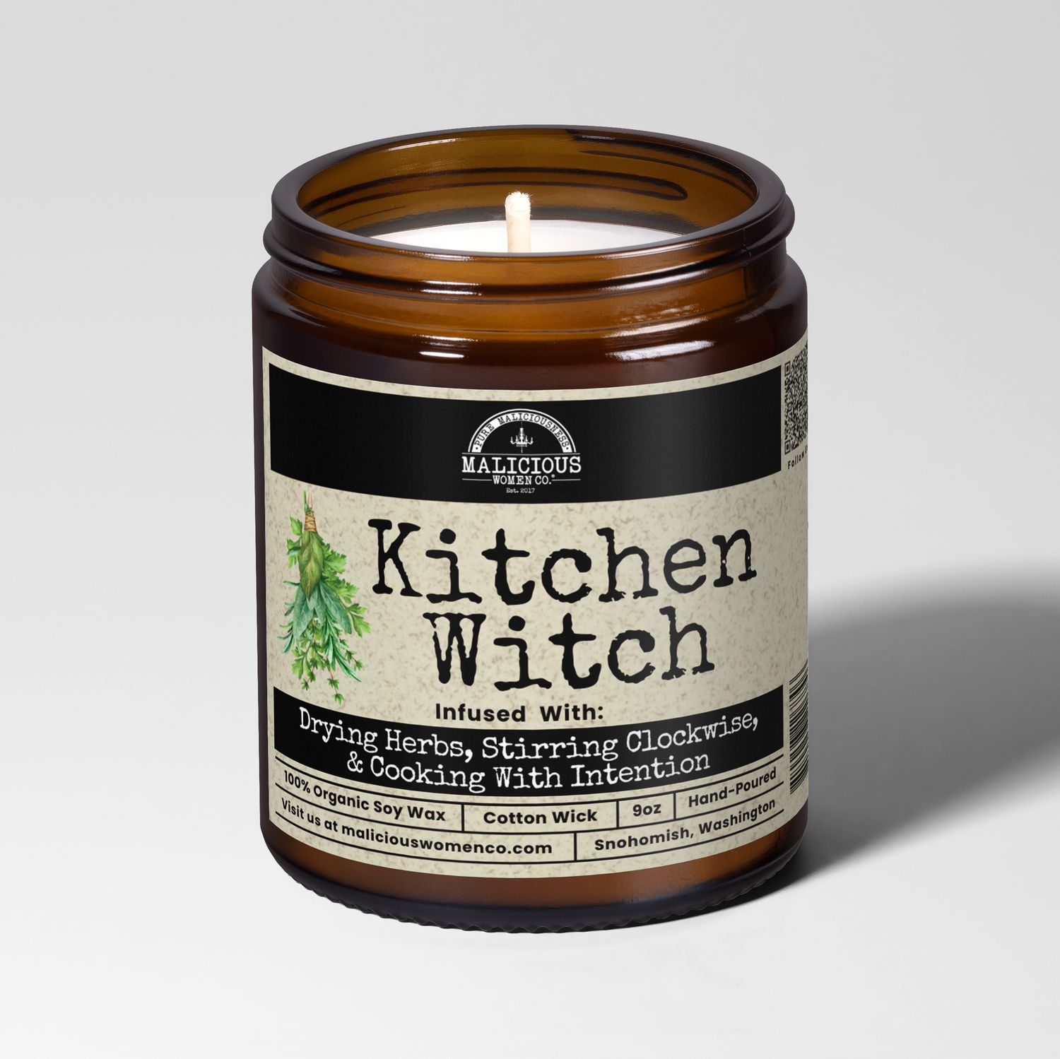 Kitchen Witch | 9oz Witch Candle | Malicious Women Co