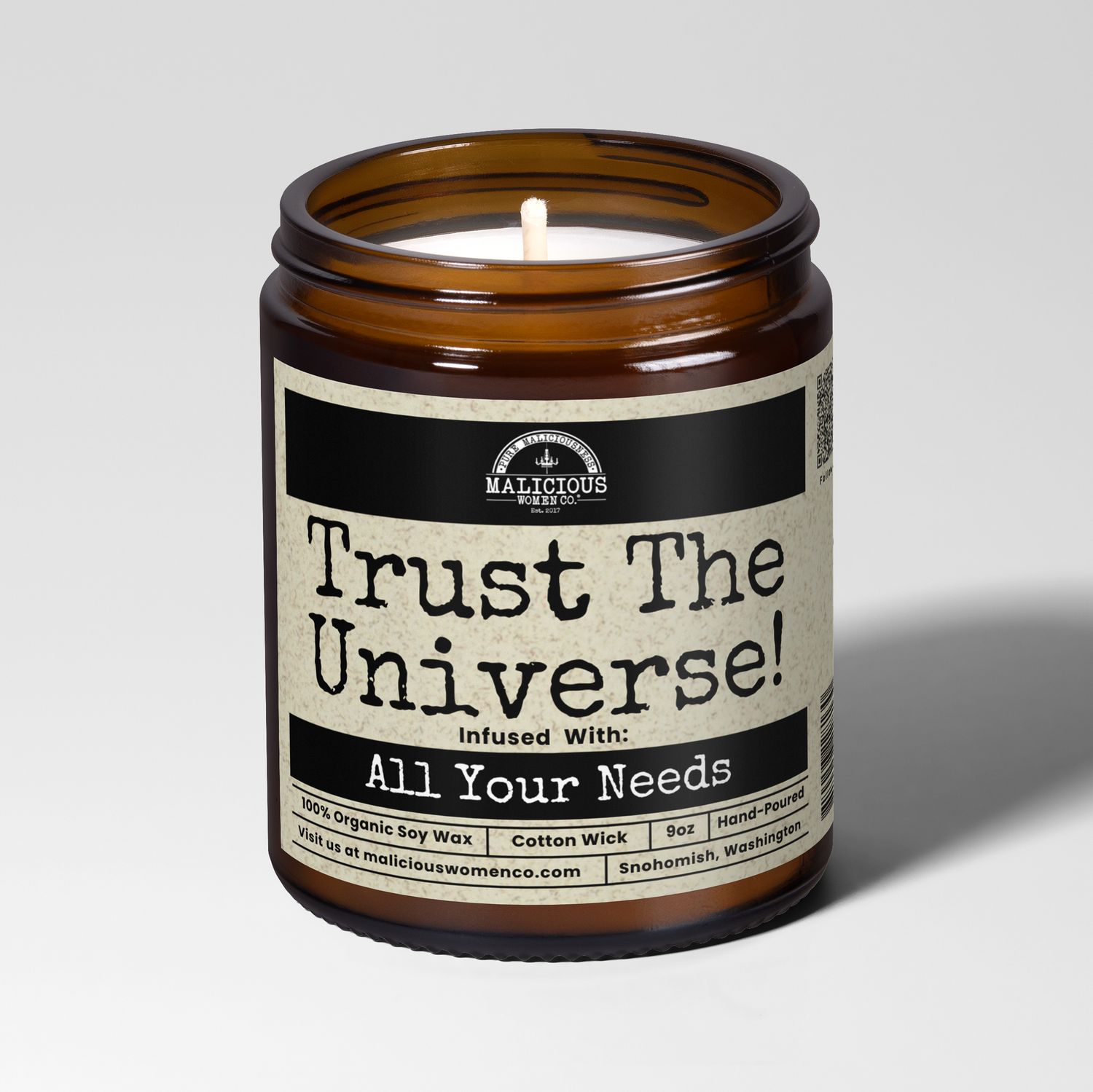 Trust The Universe! | 9oz Witch Candle | Malicious Women Co