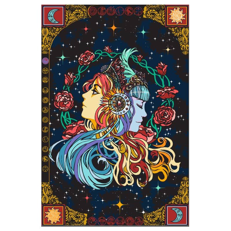3D Celestial Zodiac Tapestry
