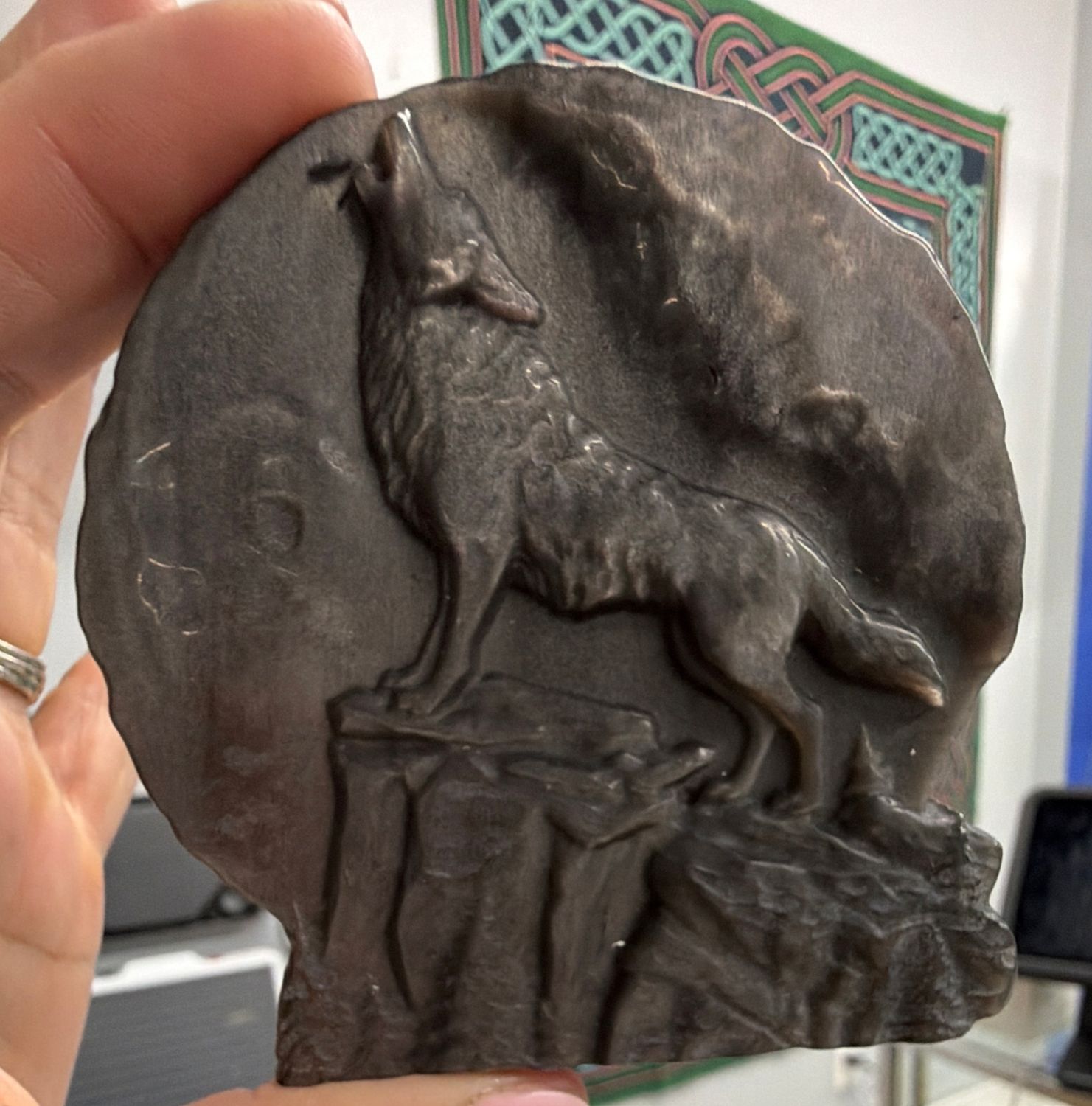 Silver Obsidian Wolf