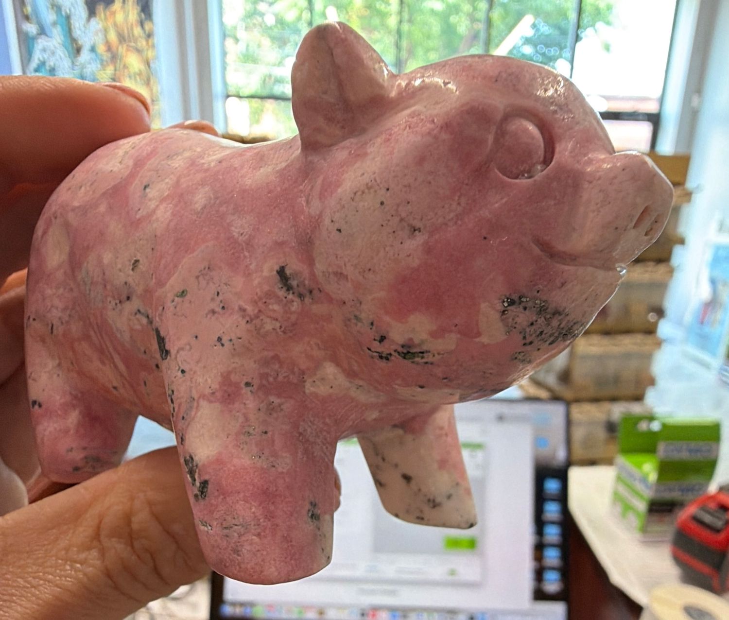 Rhodonite Pig