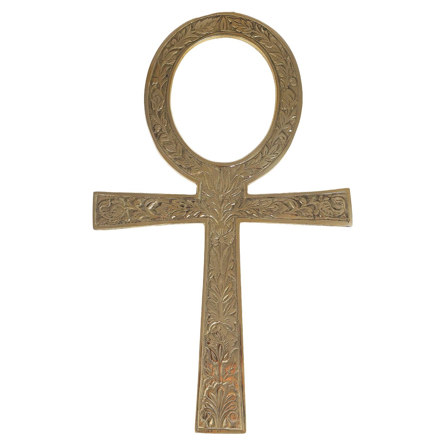 Brass Ankh 8" Wall Decor
