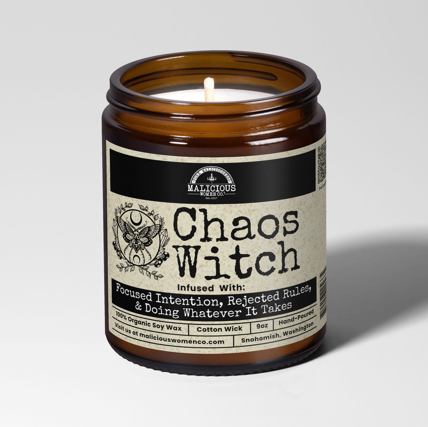 Chaos Witch | 9oz Witch Candle | Malicious Women Co