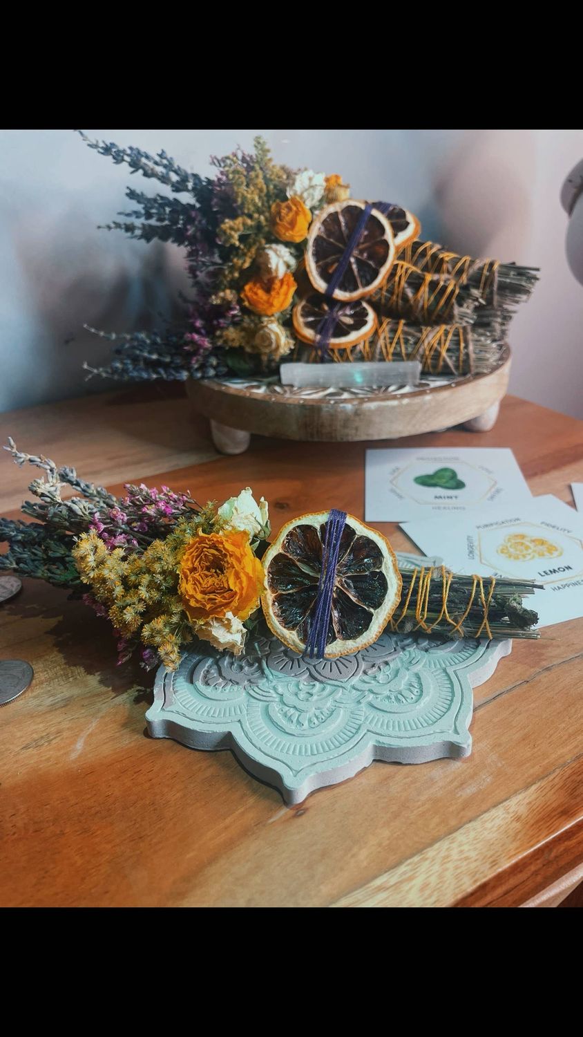 Lavender, Mint, Lemon Spring Smudge Stick