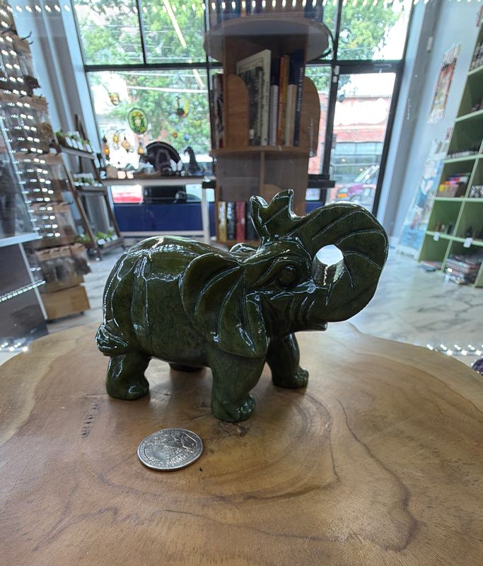Nephrite Jade Elephant .