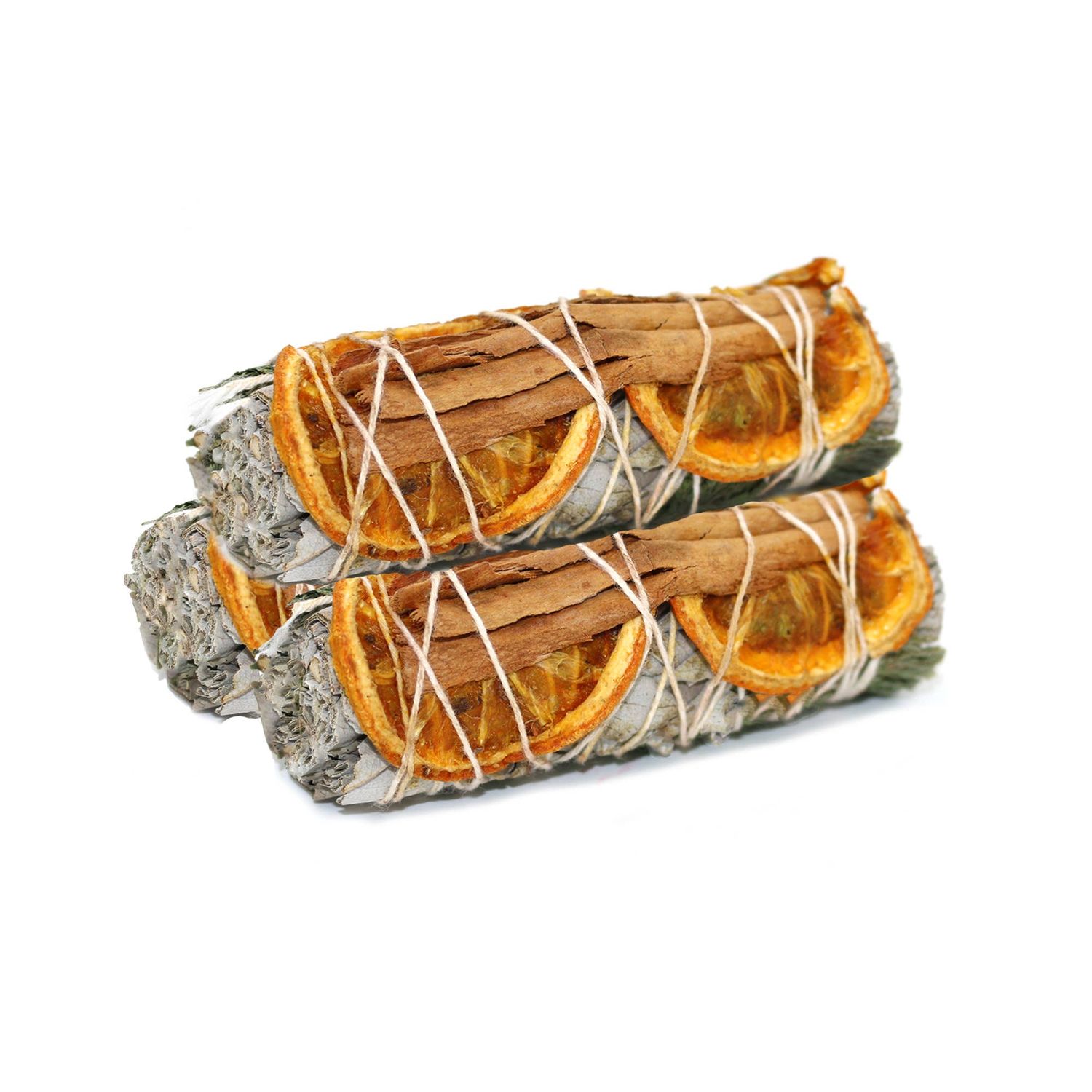 Smudge Stick Bundles - White Sage, Cinnamon &amp; Orange
