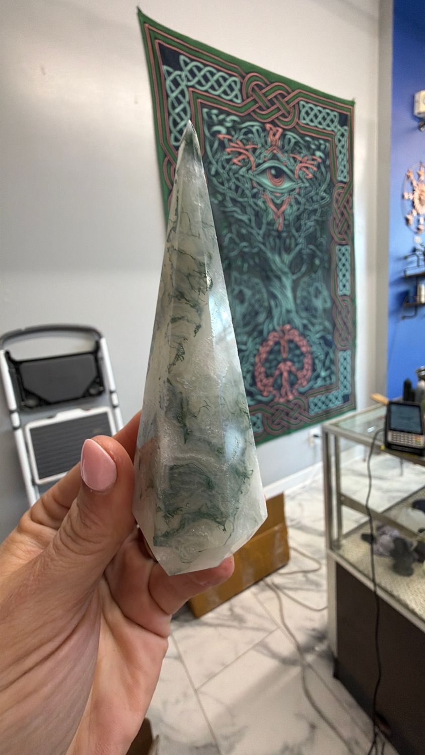Tree Agate Torch 4.5”