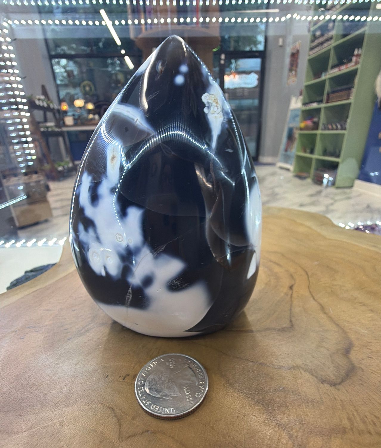 Orca Agate Freeform 4”