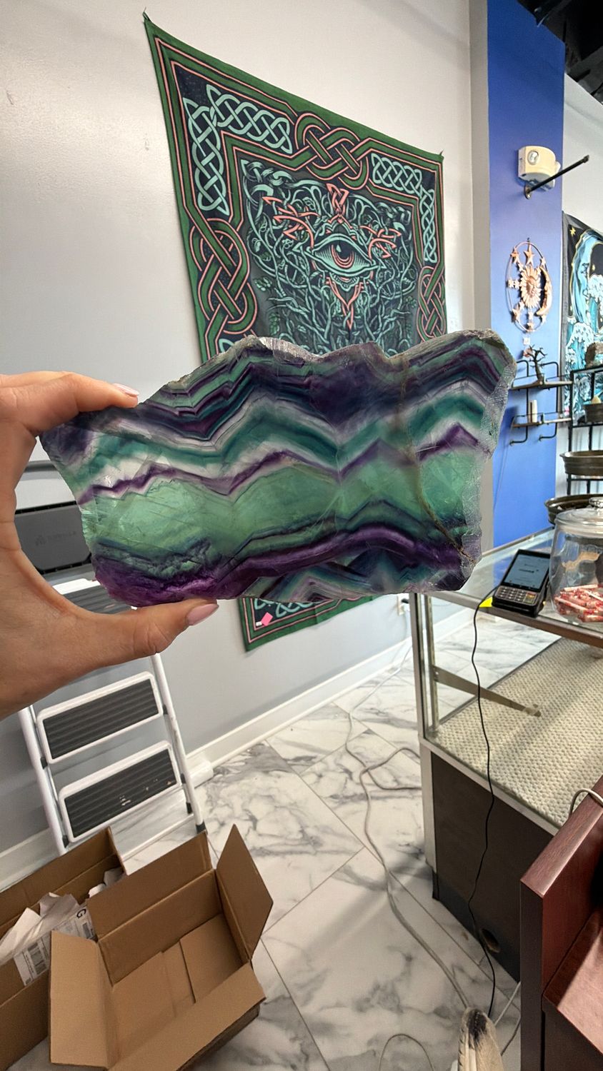 Fluorite Slab 7”
