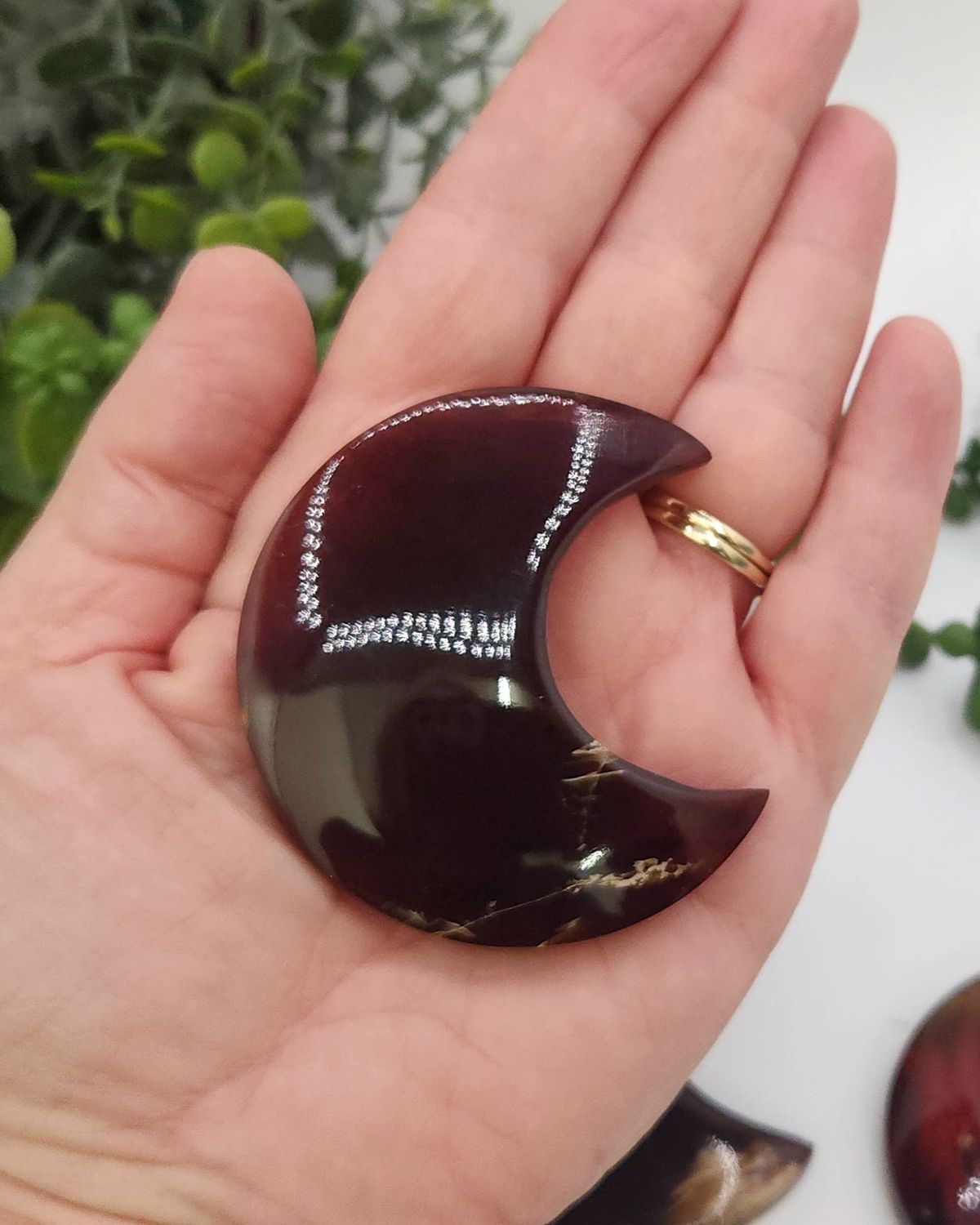 Amber Moon Shape (Approximately 60mm) 100% Natural Amber