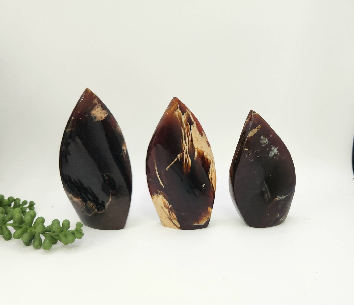 Amber Free Form Flame Shapes Indonesia - Multiple Sizes