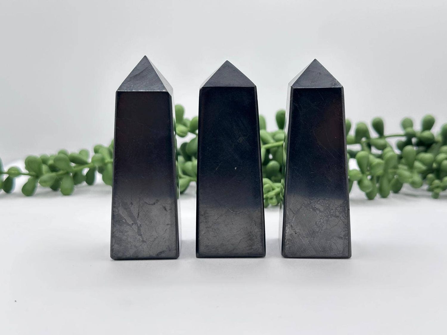 Shungite  Tower Obelisk 4 Faceted 7.5CM Aprox