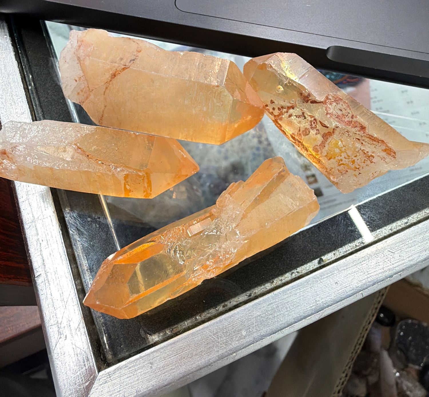 Tangerine Quartz Points