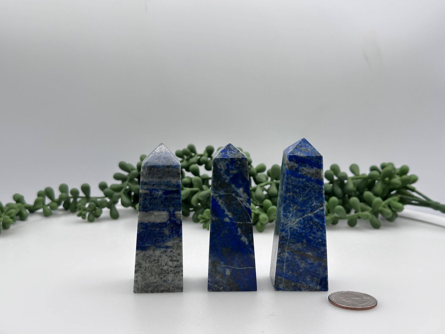 Lapis Lazuli Gemstone Tower Obelisk 4 Faceted 7.5CM Aprox