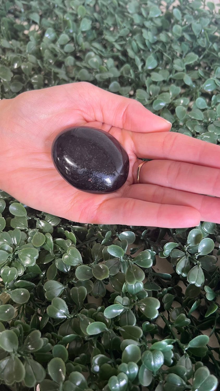 Black Tourmaline Palm Stone 2-3"
