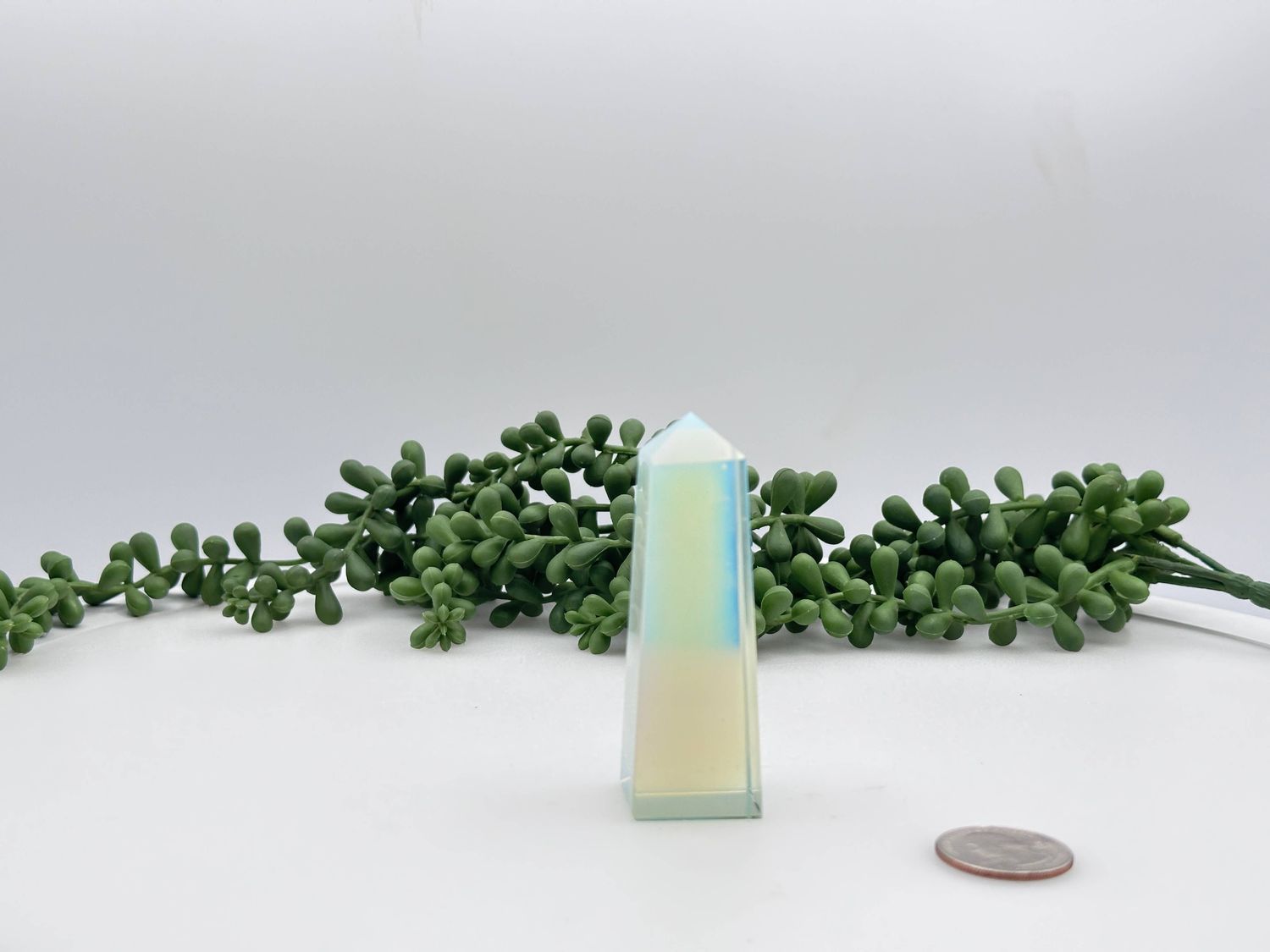 Opalite Gemstone Tower Obelisk 4 Faceted 7.5CM Aprox