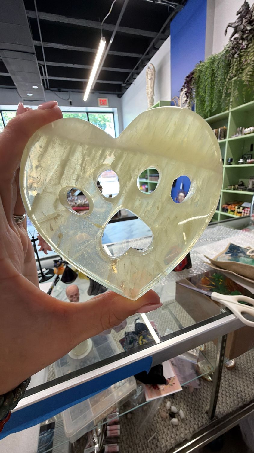 Citrine Heart/Paw 4”