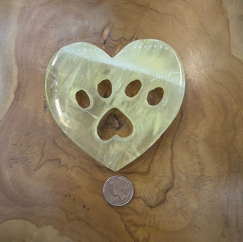 Citrine Heart/Paw 4”