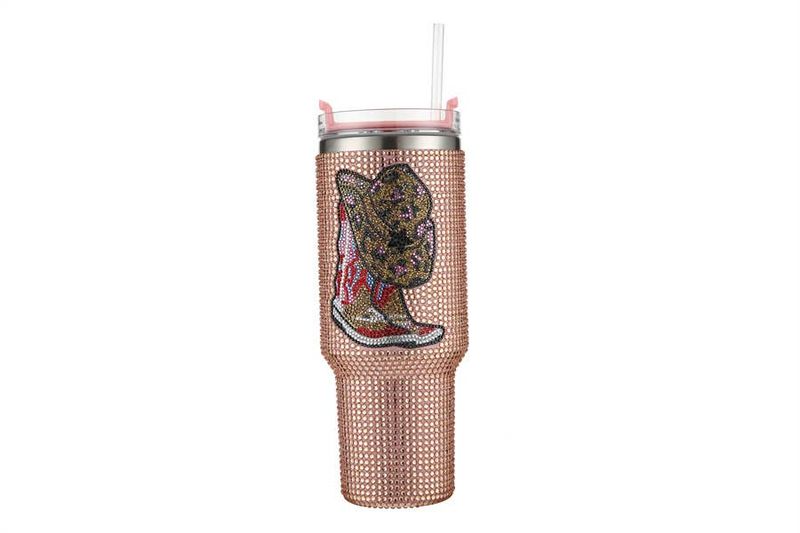 Rhinestone WESTERN Decorative Metal Tumbler Cup