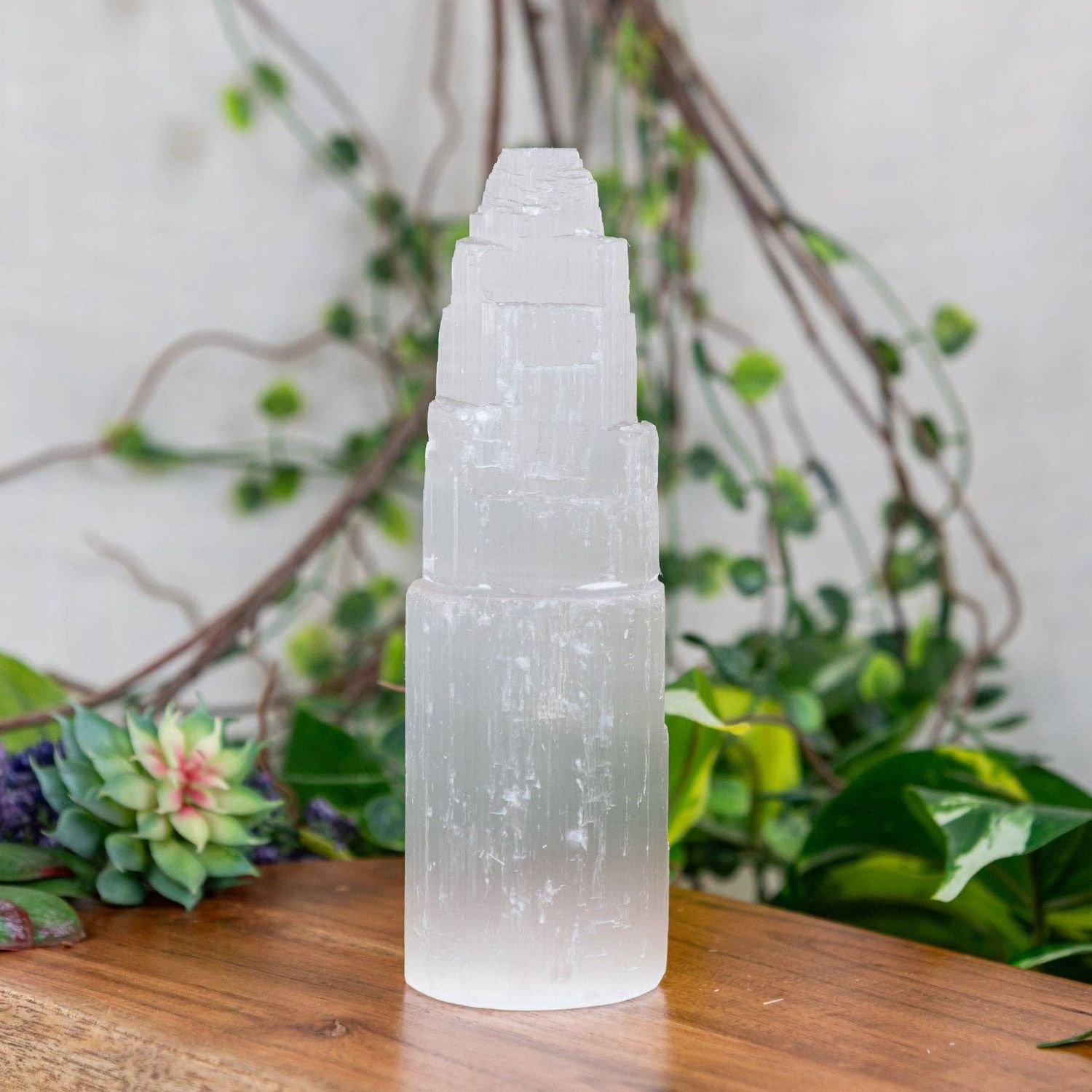 Selenite Iceberg Tower., Size: 6"