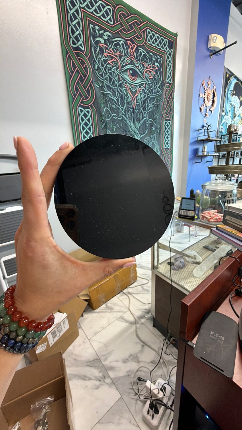 Obsidian Mirror 12cm