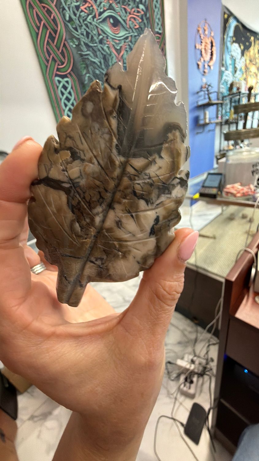 Volcano Agate Leaf 4.5”