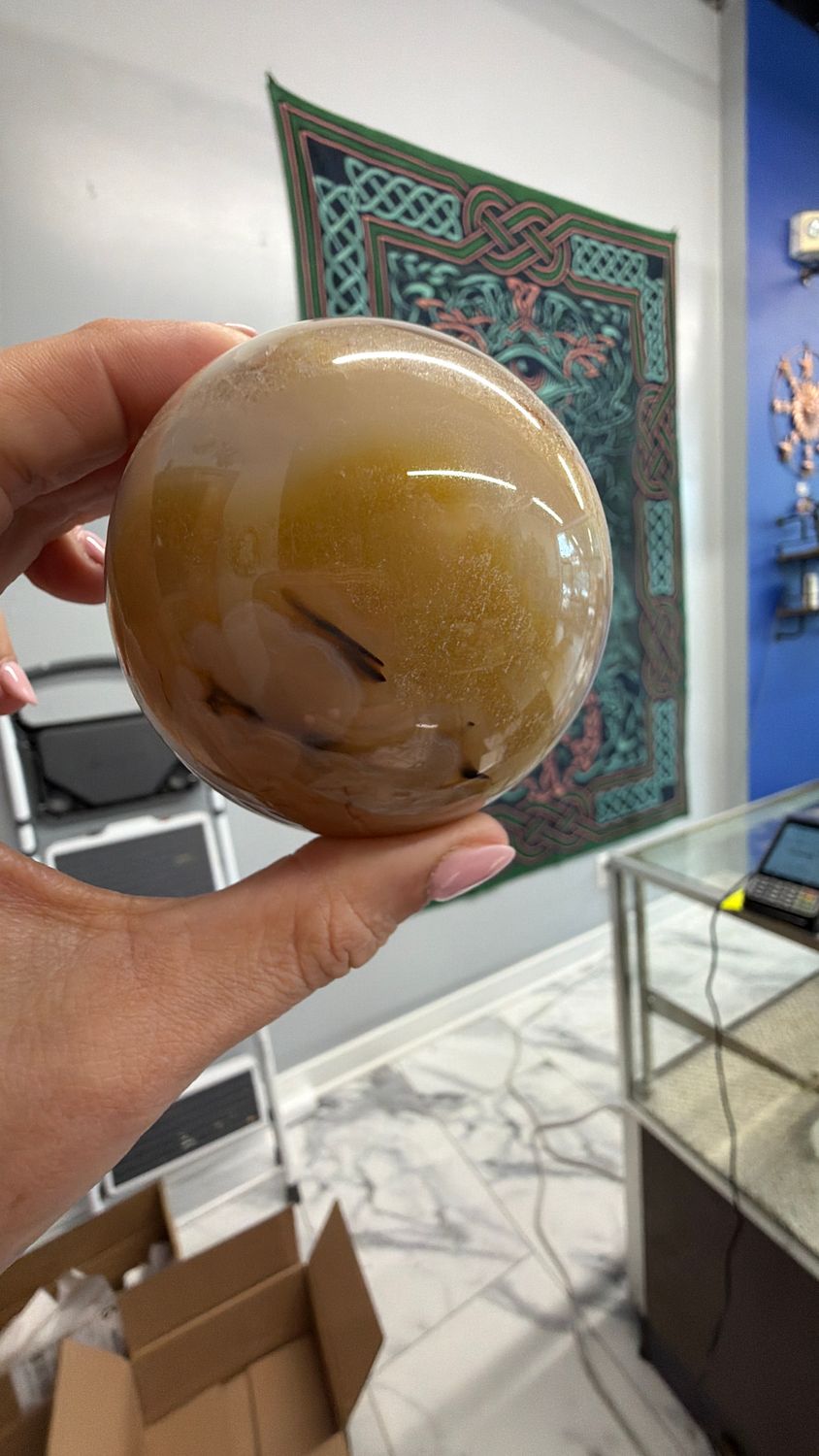 Agate Sphere 3”
