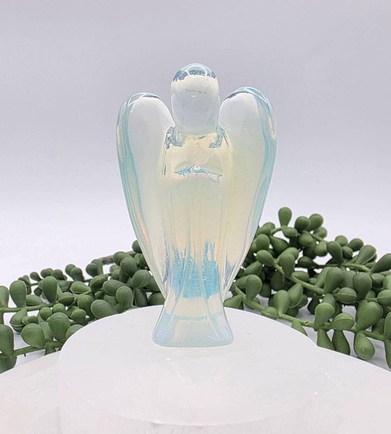 Angel 3" Opalite Semi-Precious Gemstone Figurine, Height: 3 Inches
