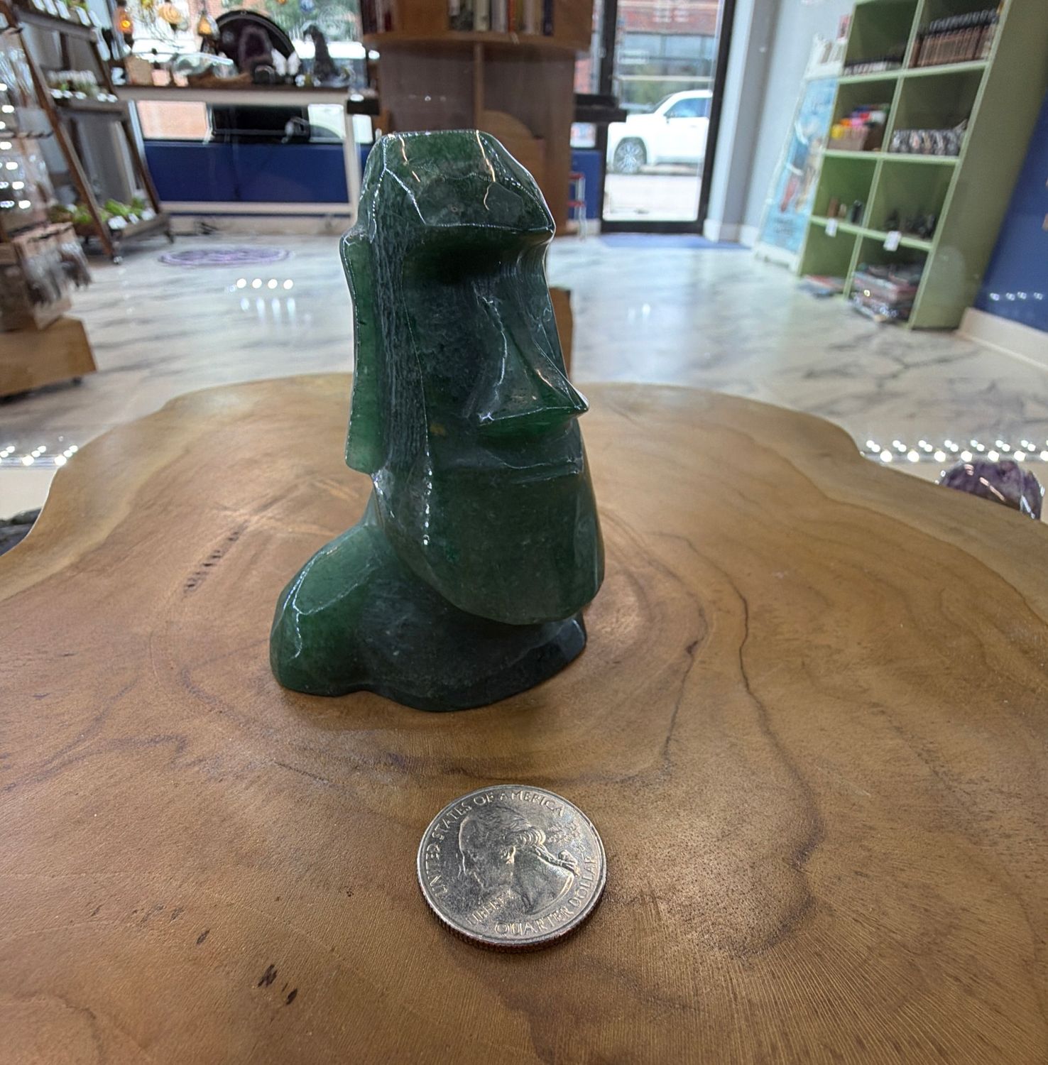 Aventurine Easter Island Head