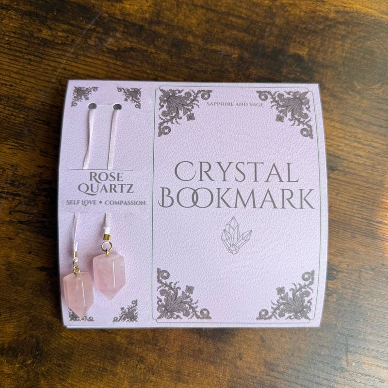 Crystal Bookmark – Rose Quartz