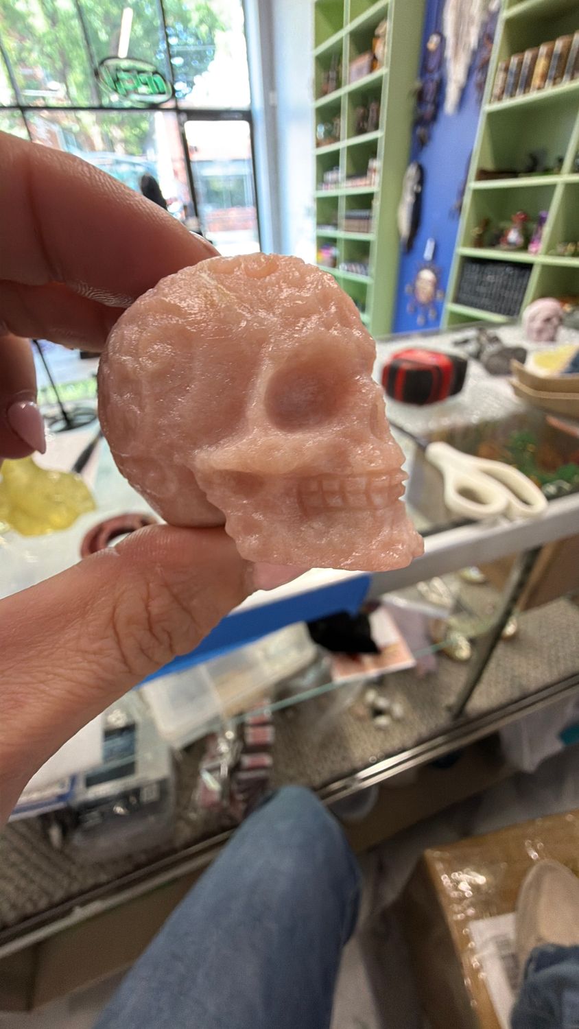 Pink Opal Skull 2”