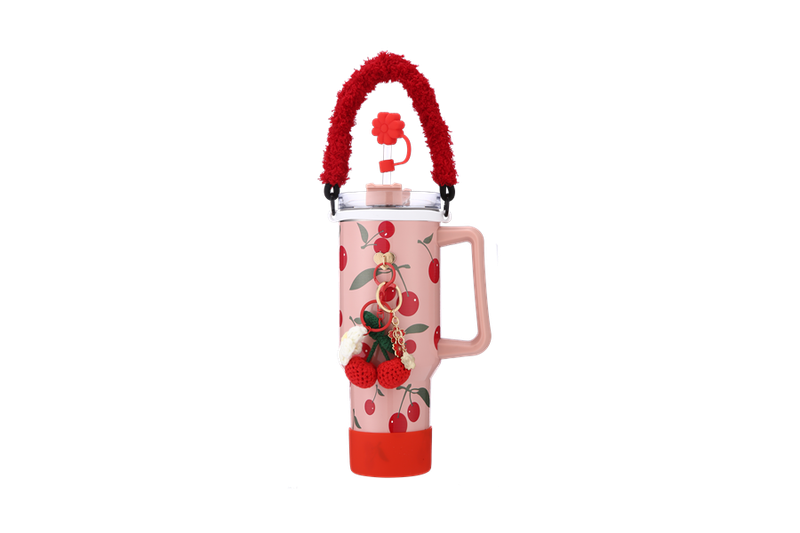 Cherries Themed Tumbler With Accessories 40oz