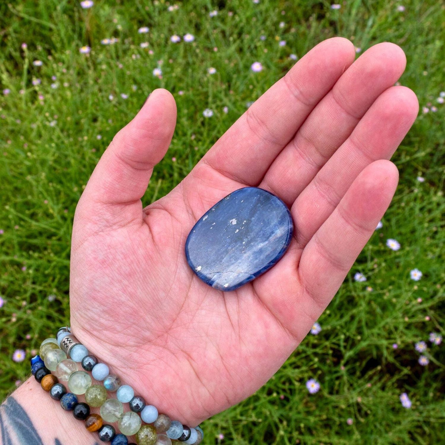 Sodalite Palm Stone.