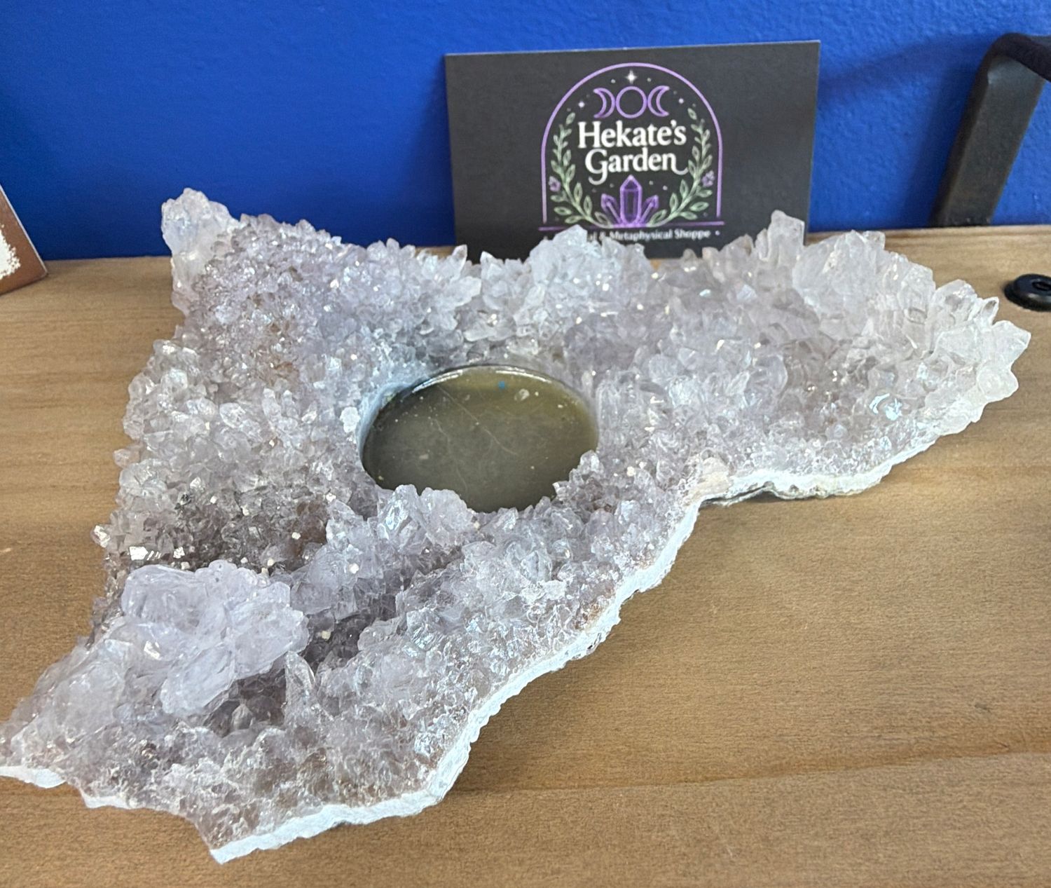 Raw Amethyst Candle Holder
