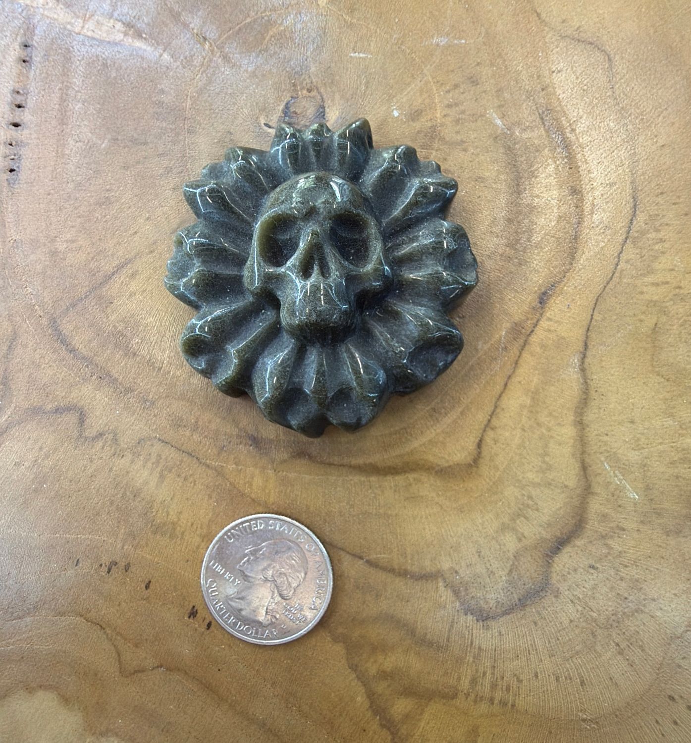 Gold Obsidian Flower 2”
