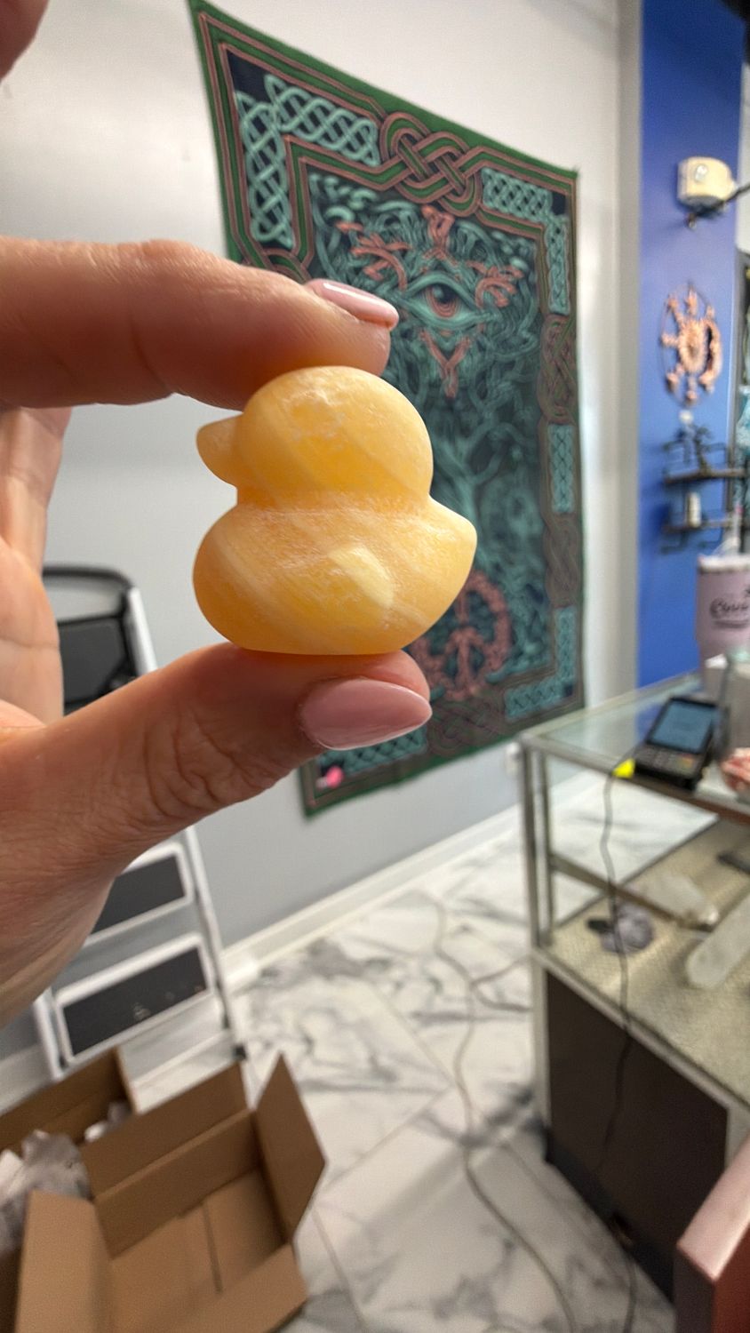 Yellow Calcite Duckie