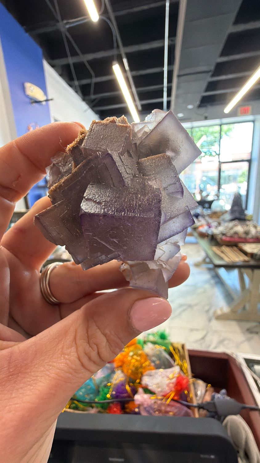Cubic Fluorite Cluster 2.5”